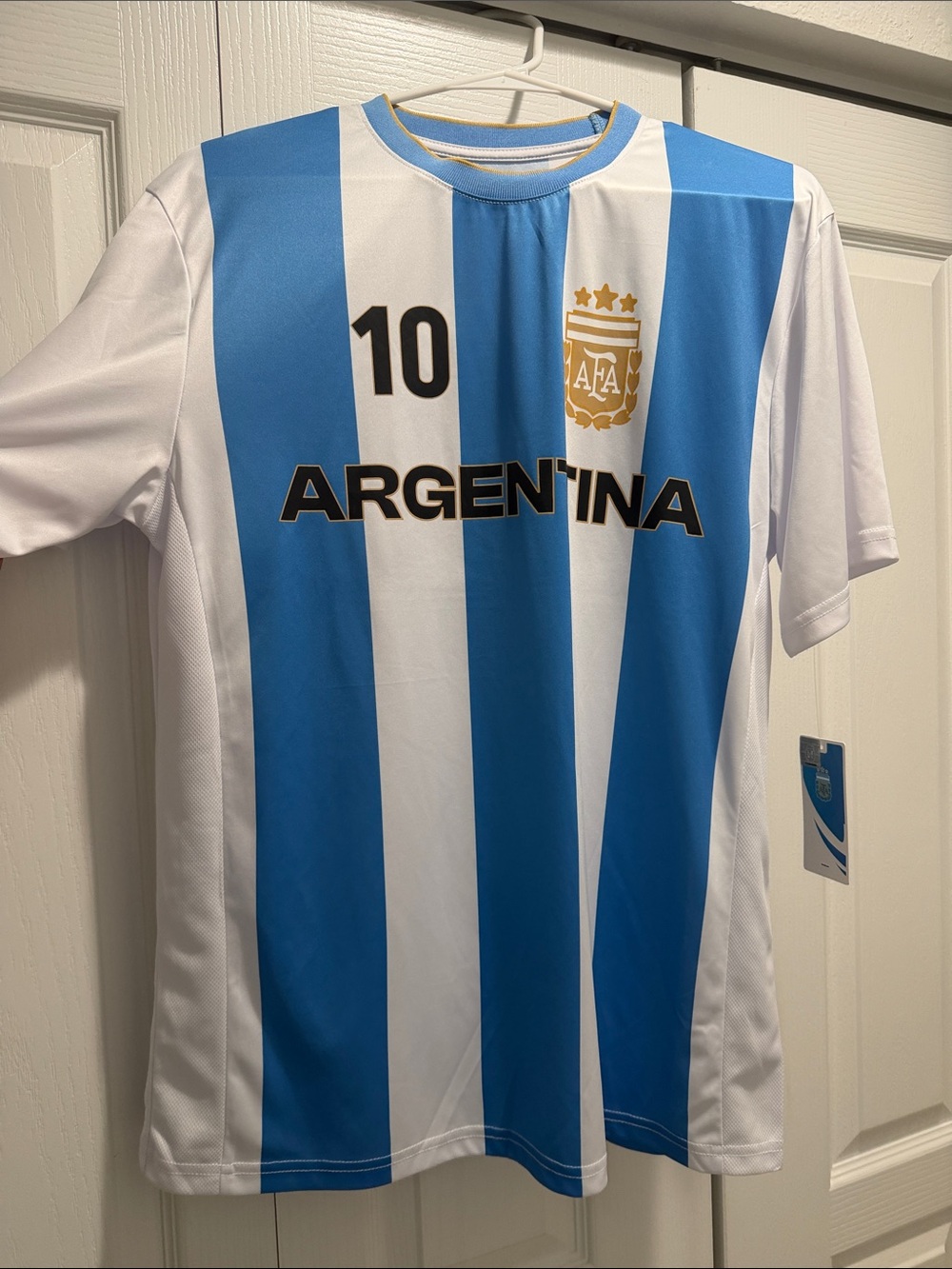FA Argentina Soccer Jersey - Light Blue & White